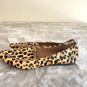 Steve Madden Womens Shoes Sz 7.5 Pony Hair Leopard Flats Money Luxury Animal